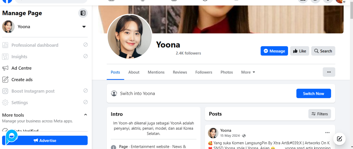 Fanspage FB 2.2K followers aktif real dari organic