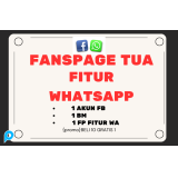 Fanspage Fitur WhatsApp-akun FB+BM+FPWA{Sudah Terhubung Nomor}