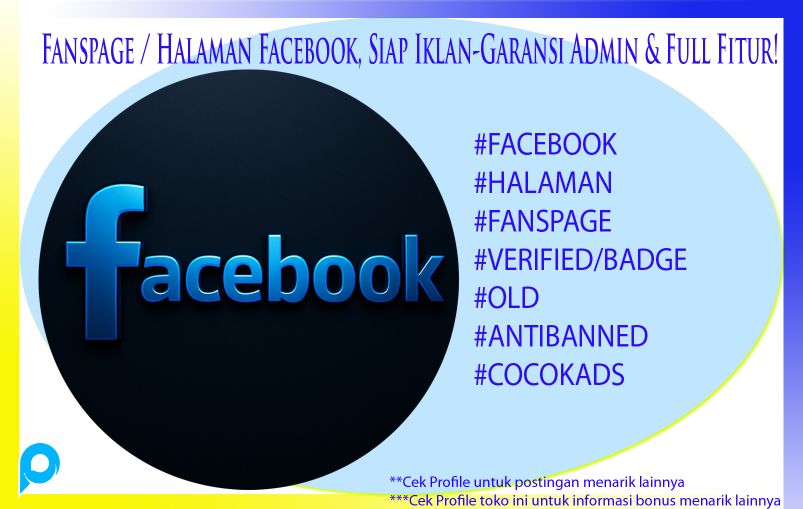 Fanspage / Halaman Facebook, Siap Iklan-Garansi Admin & Full Fitur!