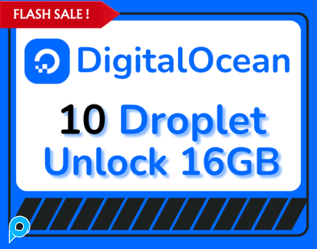 FLASH SALE ! AKUN DIGITALOCEAN 10 DROPLET $200 2 BULAN STOK ALWAYS READY