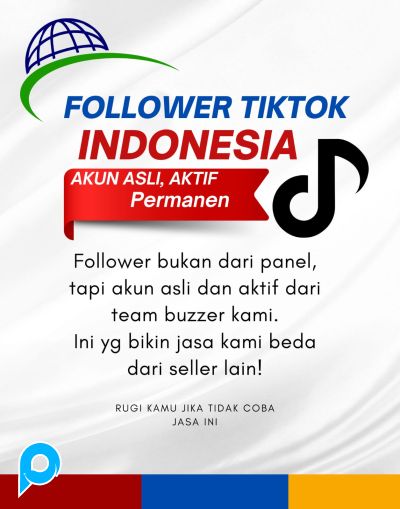 Follower Tiktok Akun Asli Orang Indonesia Bonus Like
