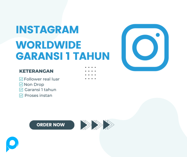 Followers Worldwide Garansi 1 Tahun