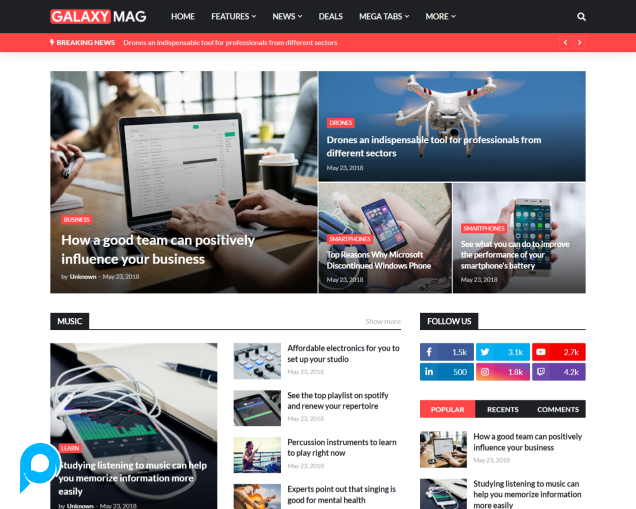 GalaxyMag - Responsive News & Magazine Premium Blogger Template