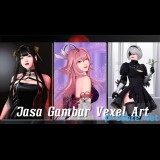 Gambar Vektor, Vexel Dari Foto Selfie  (Head Shot)