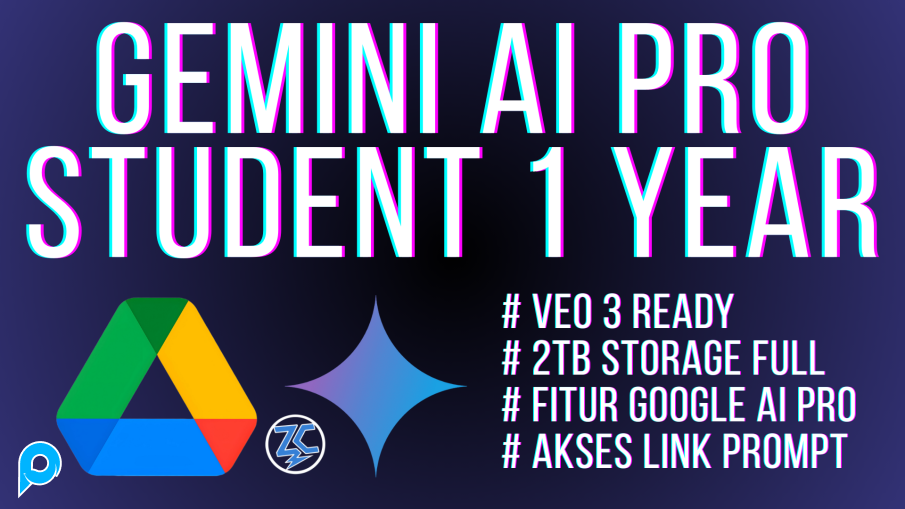 Gemini AI Pro Student Google Drive 2TB 1 Tahun