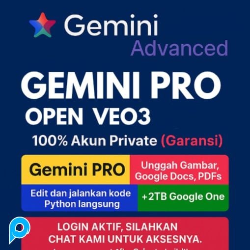 Gemini pro veo 3 +2TB Google Drive 1 Bulan