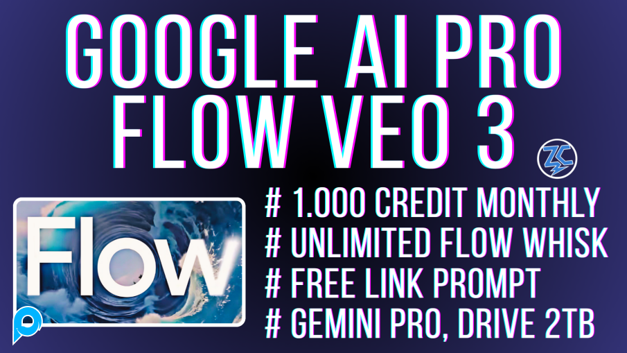 Google AI PRO FLOW VEO 3 Include Gemini PRO Drive 2TB
