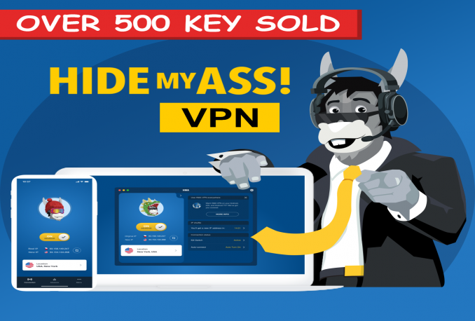 HMA VPN (HideMyAss) Akun Private 5 Device - 1 Bulan