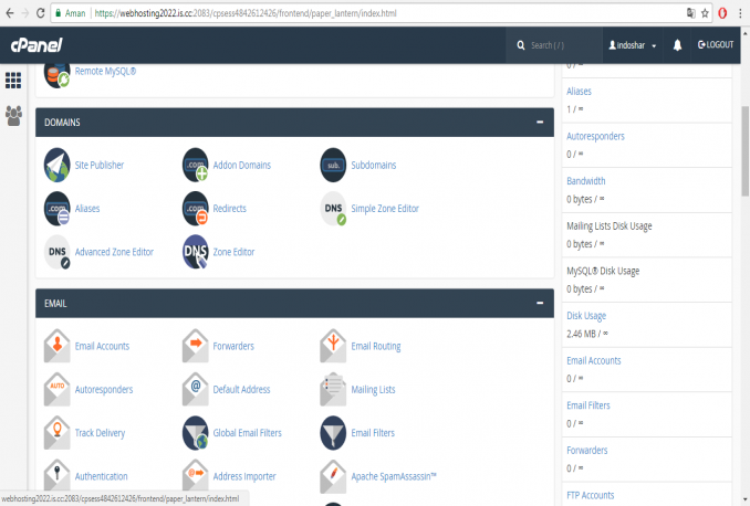 Hosting 1 Bulan Full Control Admin Login & Website Login