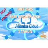 [HOT PROMO] ALIBABA CLOUD $450 GRATIS DOMAIN .TECH 1 Tahun  Murah