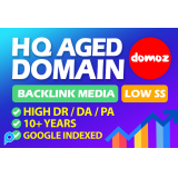 HQ Aged Domain Premium Backlinks Media High DR DA PA Low SS