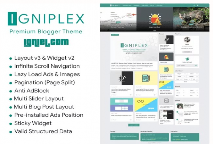 Igniplex v2.6 Premium Blogger Template