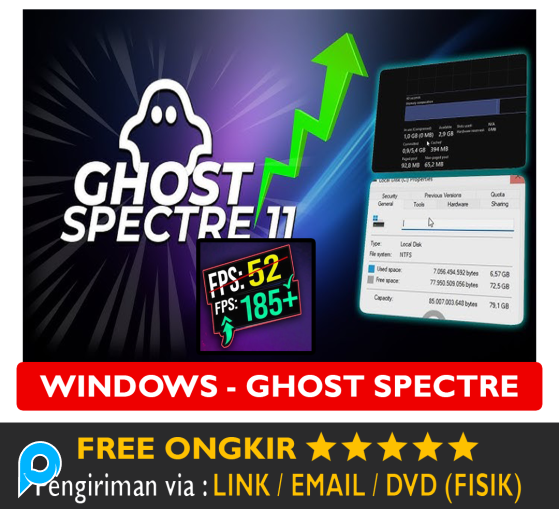 Installer Windows 11 10 8.1 Ghost Spectre Versi Lite Enteng Cocok Untuk PC Kentank Kentang Low End P
