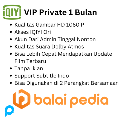 IQIYI VIP Private 1 Bulan 2 Perangkat