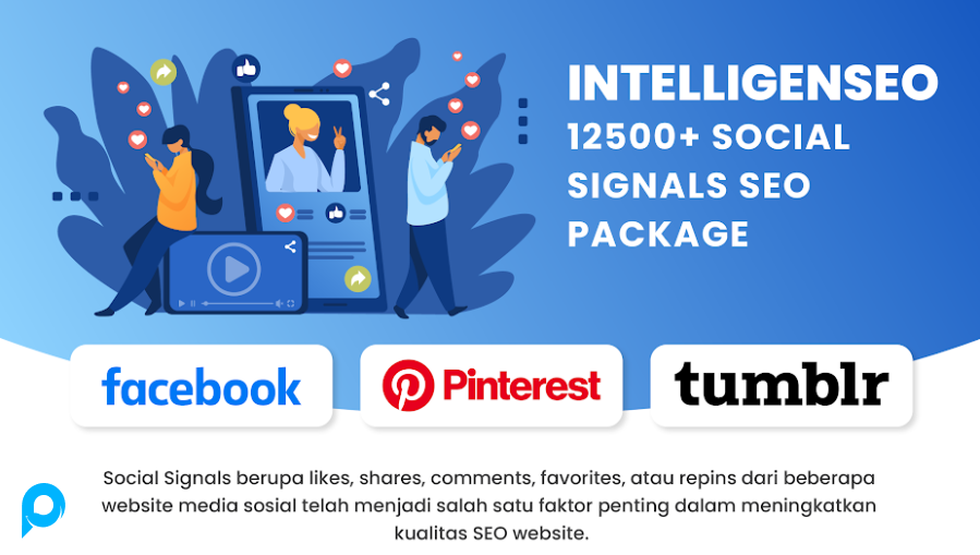 Jasa Backlink 12.500+ Social Signals Full SEO Package | Facebook + Pinterest + Tumblr Mixed | Backli