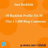Jasa Backlink 30 Backlink Profile DA 50 Tier 2 1.000 Blog Comments