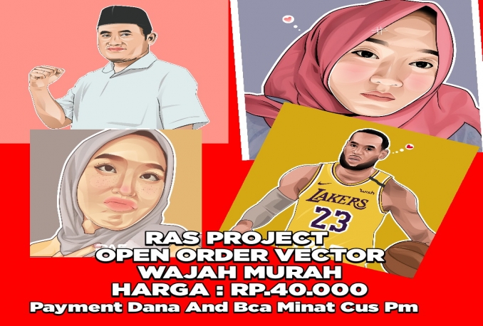 Jasa Buat Foto menjadi Vektor Art/Kartun Murah