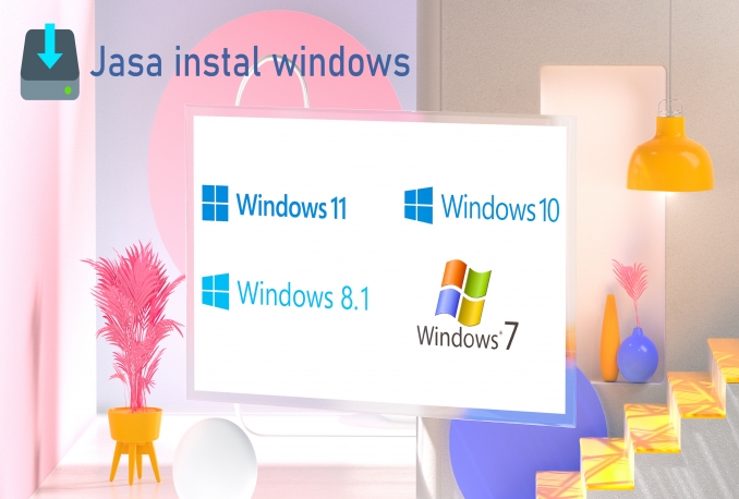 Jasa Install Windows 7/8/10 di PC/Cloud
