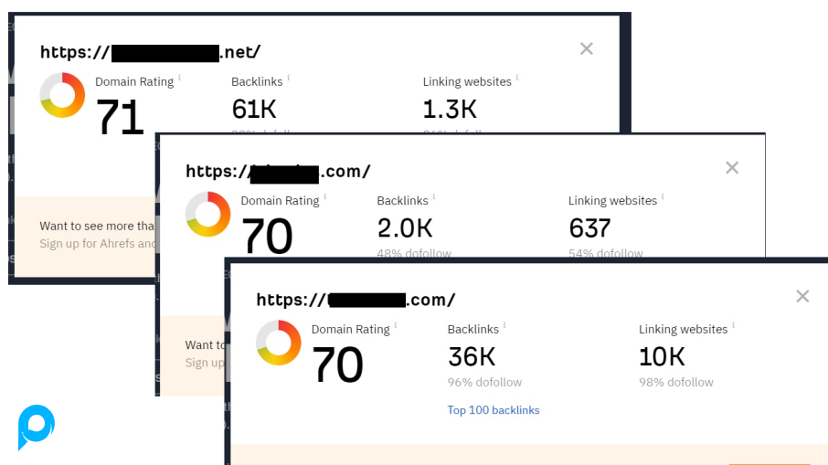 Jasa Menaikkan Domain Rating DR 0 Ke DR 70