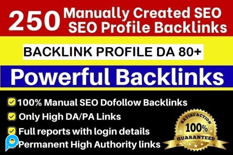 Jasa pembuatan 250+ backlink profile dofollow di situs ber DA 80+ berkualitas