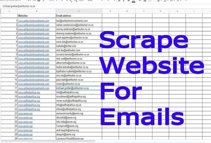 Jasa Scrape 50k Email List Sesuai Request Website