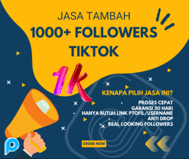 Jasa Tambah 1100 (1k+100) Followers TikTok Real WorldWide Garansi 30 hari, High Quality Accounts