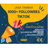 Jasa Tambah 1100 (1k+100) Followers TikTok Real WorldWide Garansi 30 hari, High Quality Accounts
