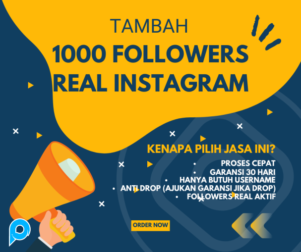 Jasa Tambah 1100 Followers Instagram Real Termurah, Aman, dan Bergaransi