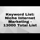 Keyword List: Niche Internet Marketing - 13000 Total List - Exported From Semrush