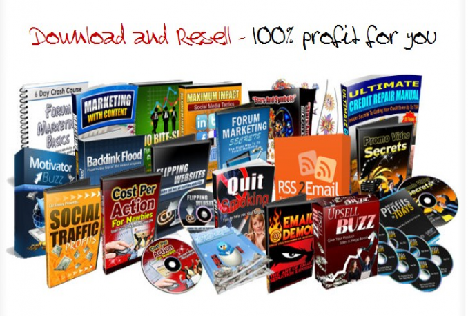 kumpulan produk PLR dengan total hingga 25 giga