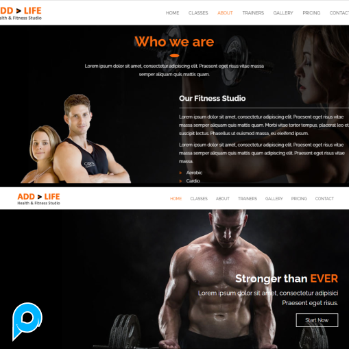 Landing Page gym