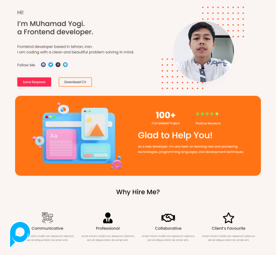 Landing Page Portofolio - Elementor Landing Page