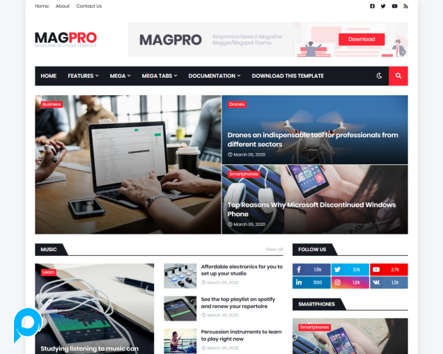 MagPro - Responsive News & Magazine Premium Blogger Template
