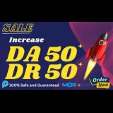meningkatkan otoritas moz da 35+ pa 30+ dengan  BONUS domain rating  DR 50 plus ahrefs