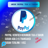 [MURAH!!!] Akun PayPal Verified Berumur Tua 4 Tahun Lebih