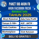 PAKET 100 AKUN FB FRESH - 2FA-EMAIL-UID-COOKIES | RAWATAN 2025