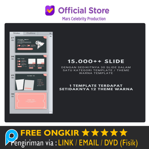 Paket 15000 Slide Profesional 70 Template Desain Design Power Point PPT Powerpoint Vol 1 Creative Ma