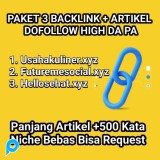Paket 3 Backlink Artikel Dofollow High DA PA 50+