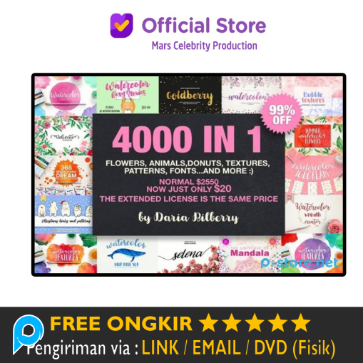 Paket 4000+ Elements Creative Market Graphic Design Super Graphic & Vector File