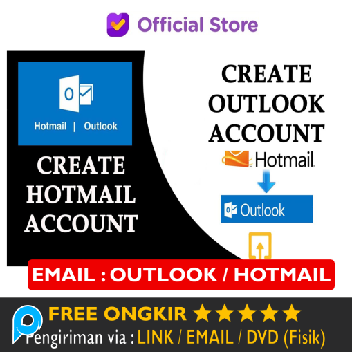 Paket 50 Akun Outlook / Hotmail Fresh Baru Tanpa Verifikasi Login Out Look Hot Mail Tanpa Sesi Email