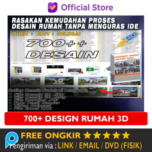 Paket 700+ Design Rumah Home Design 3D Sketch UP  Siap Edit Properti Property Gedung Ruko Masjid 2D 