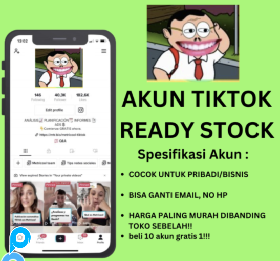 Paket Akun Tiktok 1000 Followers isi 4 AKUN sudah bisa LIVE, cocok untuk yang mau mulai USAHA DI TIK