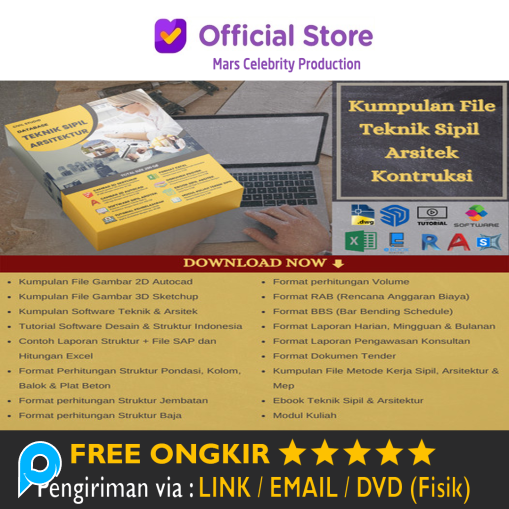 Paket Database Teknik Sipil & Arsitektur Terlengkap 200GB - Kumpulan Template 3D Design Civil Engine