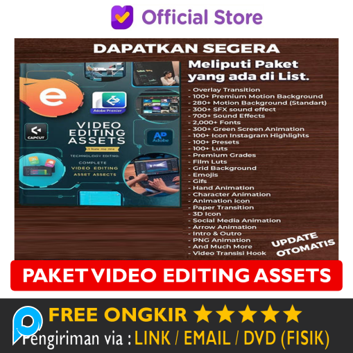 Paket Designer Video Editor Asset Editting Terlengkap Siap Pakai Desain Adobe Premiere AE Capcut Dav