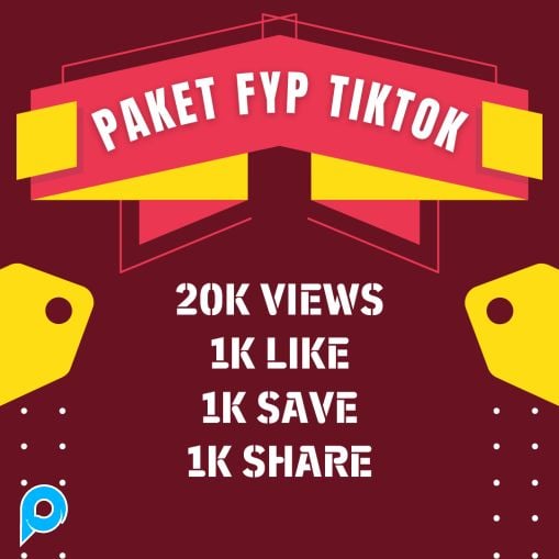 [Paket FYP TikTok] 20k Views + 1k Like + 1k Save + 1k Share Video TikTok Real Non Drop