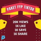 [Paket FYP TikTok] 20k Views + 1k Like + 1k Save + 1k Share Video TikTok Real Non Drop