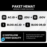 PAKET HEMAT COMBO BACKLINK 25 .AC.ID + 25 .EDU + 10 .GOV + 1 BLOG AC.ID + 1 BLOG OR.ID