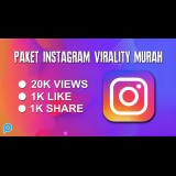 Paket Instagram Virality - 20K Views + 1K Share + 1K Likes Instagram Real Instan