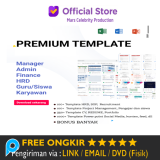 Paket Premium Template Konten Social Media HRD SOP Manager Admin Finance HRD Guru Siswa CV Resume Ka