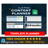 Paket Template Social Media Content Planner Terjadwal for Konten Sosmed Instagram Facebook Twitter T